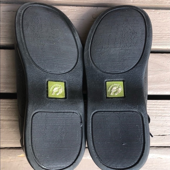 NATURE'S STRIDE Richmond Black Pebbled Leather Therapeutic Oxford Shoes size 10W - Picture 7 of 9